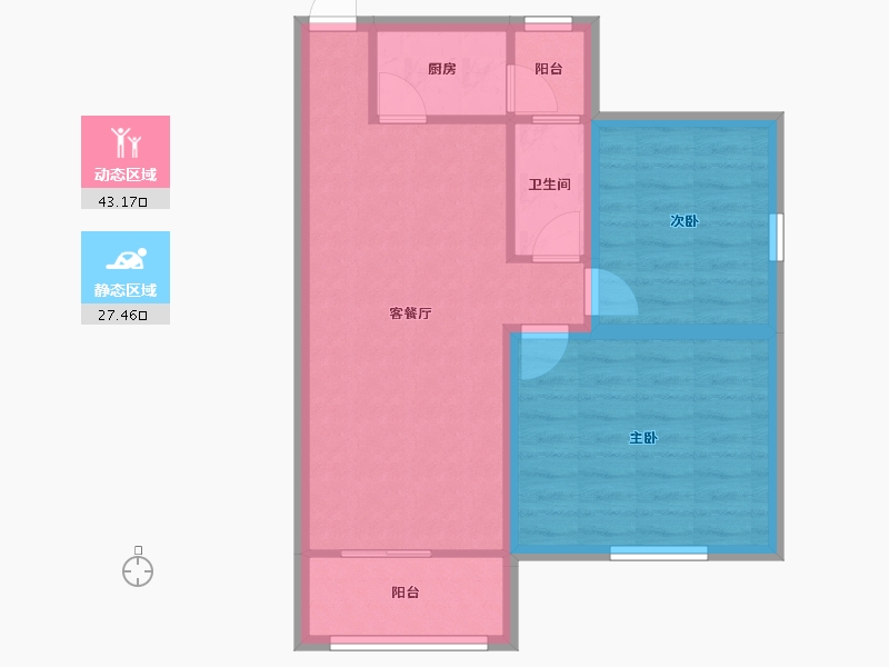 广东省-深圳市-豪业华庭-63.08-户型库-动静分区