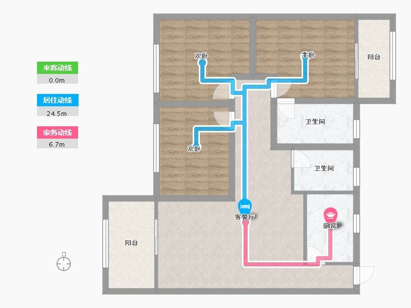 广东省-深圳市-富源花园-96.14-户型库-动静线