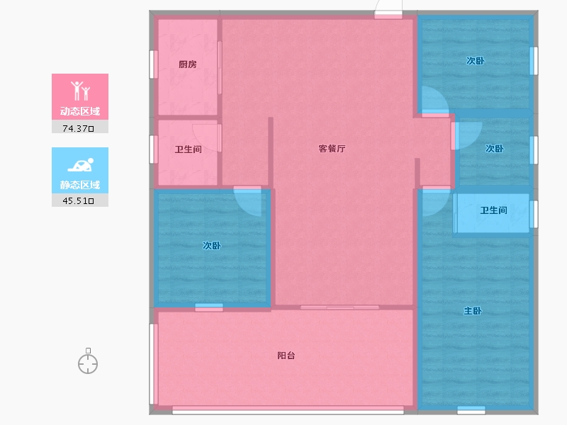 广东省-深圳市-锦绣东方（A区）-107.98-户型库-动静分区