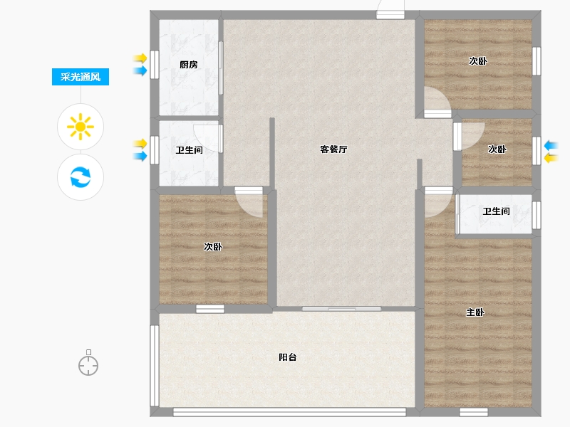 广东省-深圳市-锦绣东方（A区）-107.98-户型库-采光通风