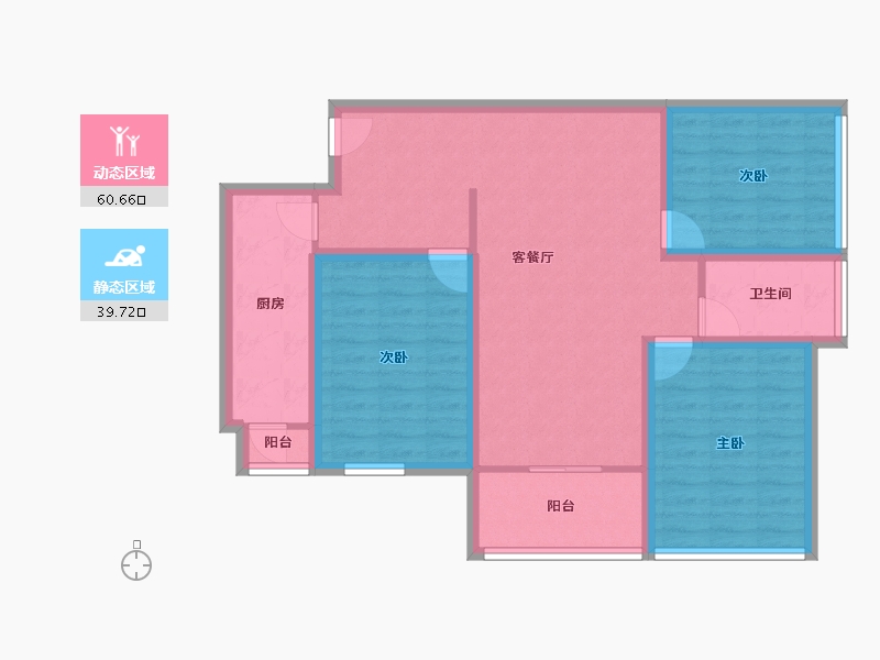 广东省-深圳市-新龙岗花园-89.30-户型库-动静分区