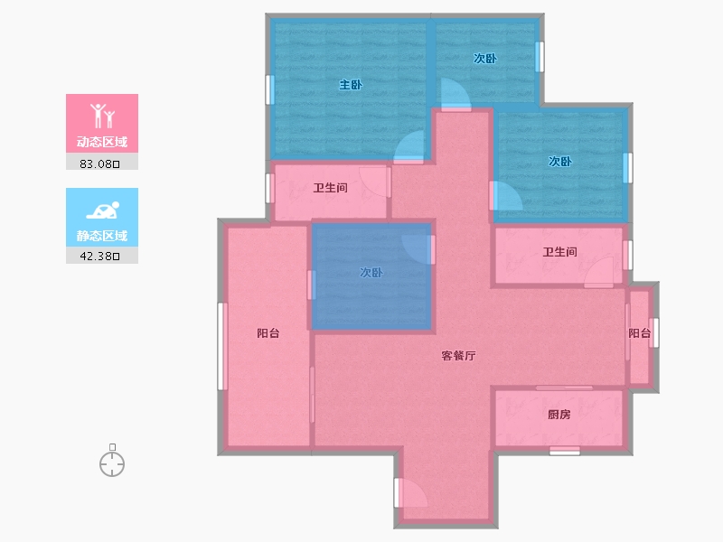 广东省-深圳市-阅山华府-103.46-户型库-动静分区