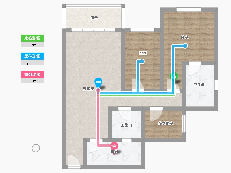 广东省-深圳市-桑泰龙樾-70.67-户型库-动静线