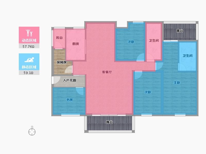 广东省-深圳市-锦绣御园-125.37-户型库-动静分区