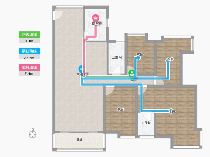 广东省-深圳市-龙华新华苑一期-109.98-户型库-动静线