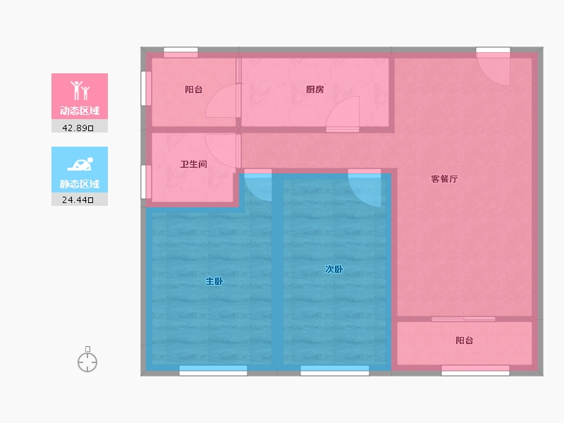 广东省-深圳市-宏发世纪城二期-59.27-户型库-动静分区