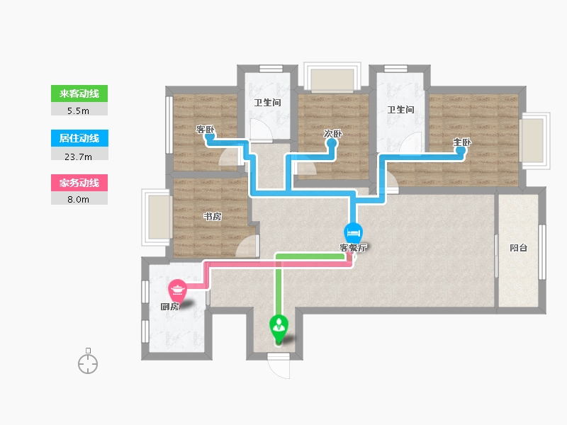 广东省-深圳市-华侨城四海云亭-96.78-户型库-动静线