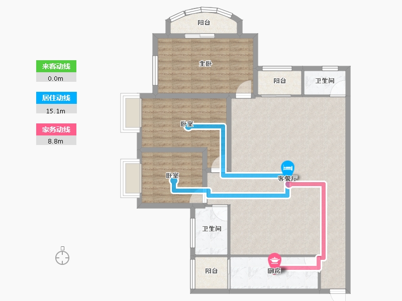 广东省-深圳市-宝龙花园-108.67-户型库-动静线