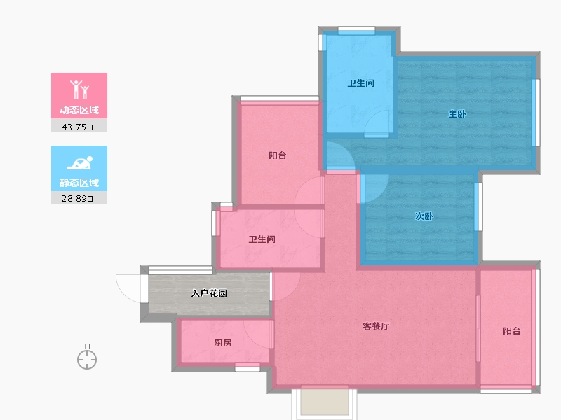 广东省-深圳市-华南西苑-68.12-户型库-动静分区