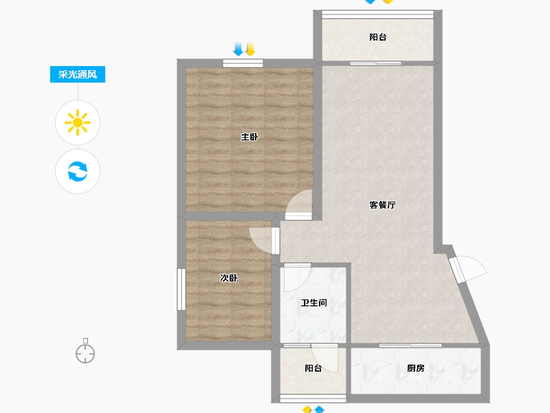 广东省-深圳市-桃源居12区（桃源居）-70.04-户型库-采光通风