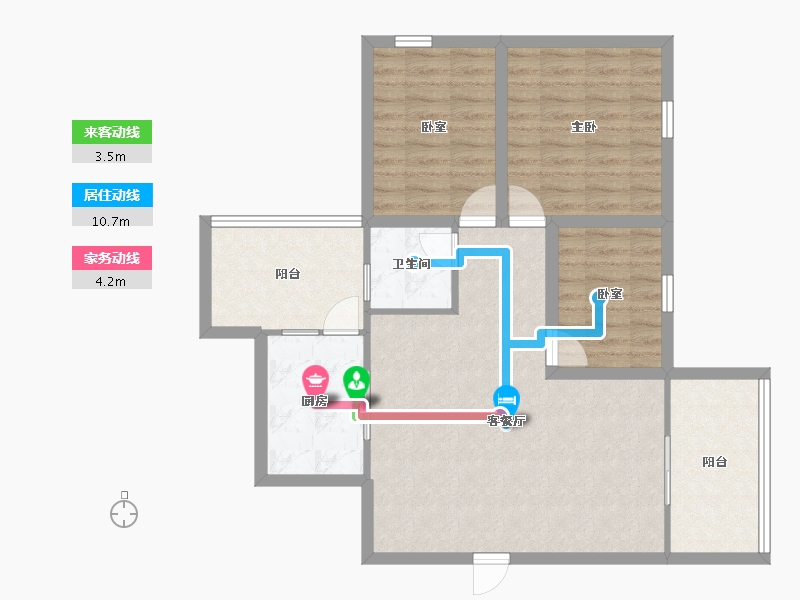 黑龙江省-鹤岗市-广物花园-87.26-户型库-动静线