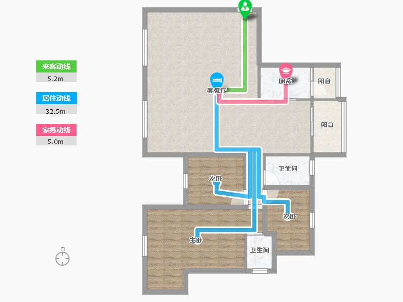 广东省-深圳市-碧海富通城三期-104.71-户型库-动静线