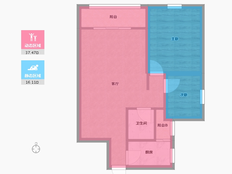 广东省-深圳市-雅景苑（二期）-47.19-户型库-动静分区