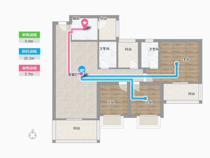 广东省-深圳市-兴华路2号(星航华府)-70.99-户型库-动静线