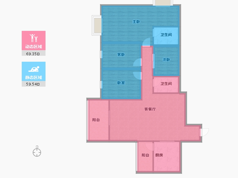 广东省-深圳市-金泓凯旋城-115.59-户型库-动静分区