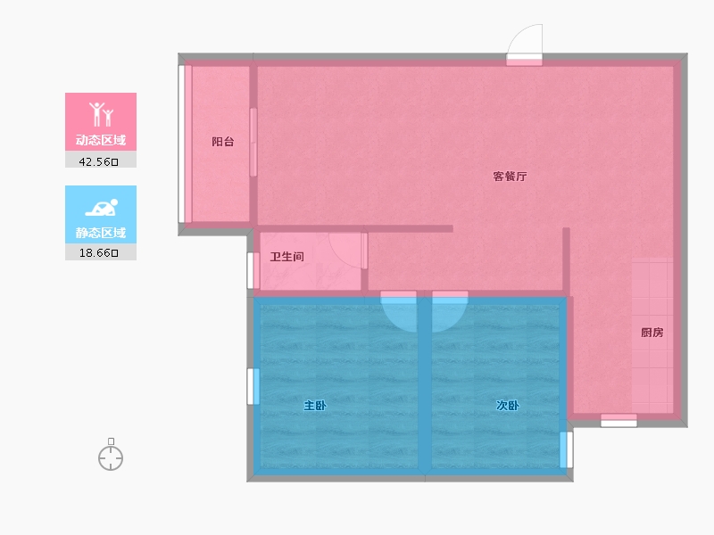 广东省-深圳市-嘉华花园西区-54.40-户型库-动静分区