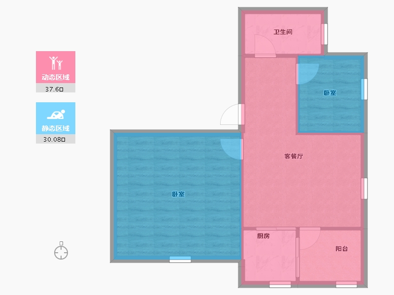 广东省-深圳市-西乡海乐花园-61.71-户型库-动静分区