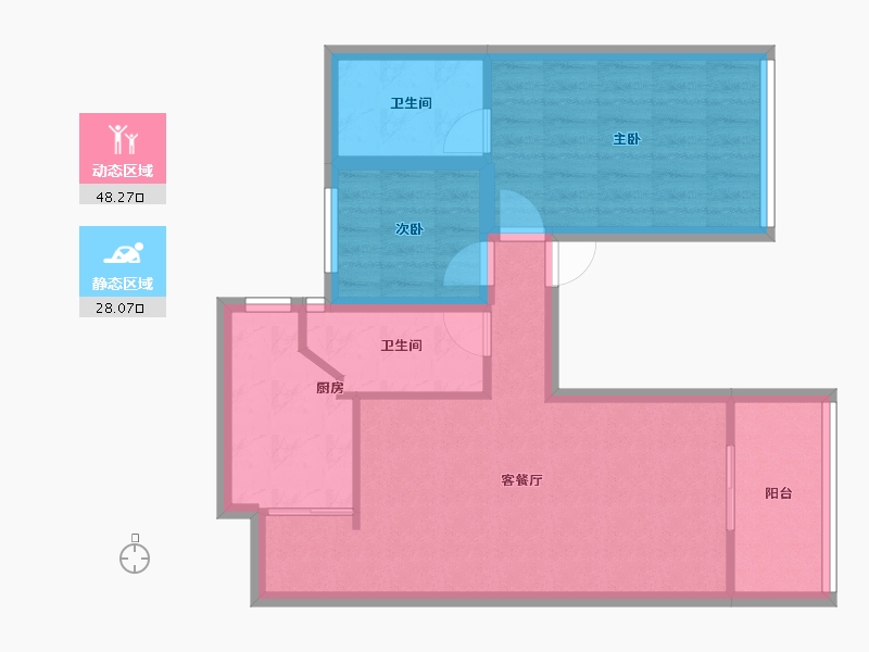 广东省-深圳市-兴华路2号(星航华府)-67.90-户型库-动静分区