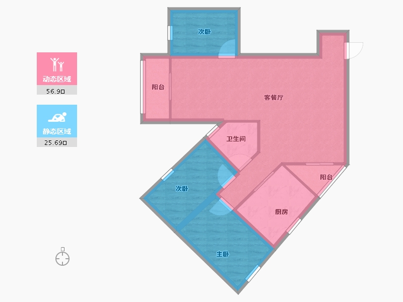 广东省-深圳市-桦润馨居-73.72-户型库-动静分区