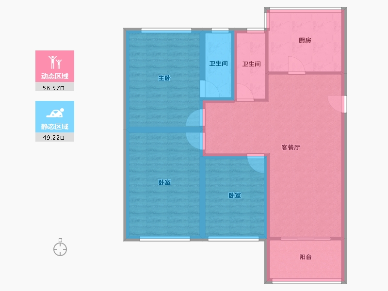 广东省-深圳市-宏兴苑-94.94-户型库-动静分区