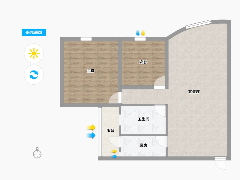 广东省-深圳市-金龙华广场-82.14-户型库-采光通风