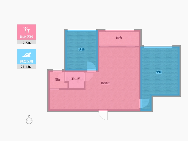 广东省-深圳市-幸福城二期-59.11-户型库-动静分区