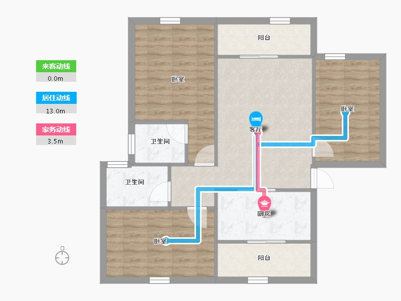 广东省-深圳市-汇龙苑-79.89-户型库-动静线