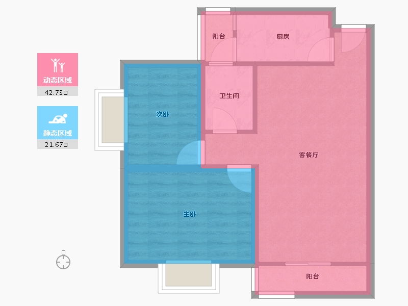 广东省-深圳市-富通天骏-57.25-户型库-动静分区