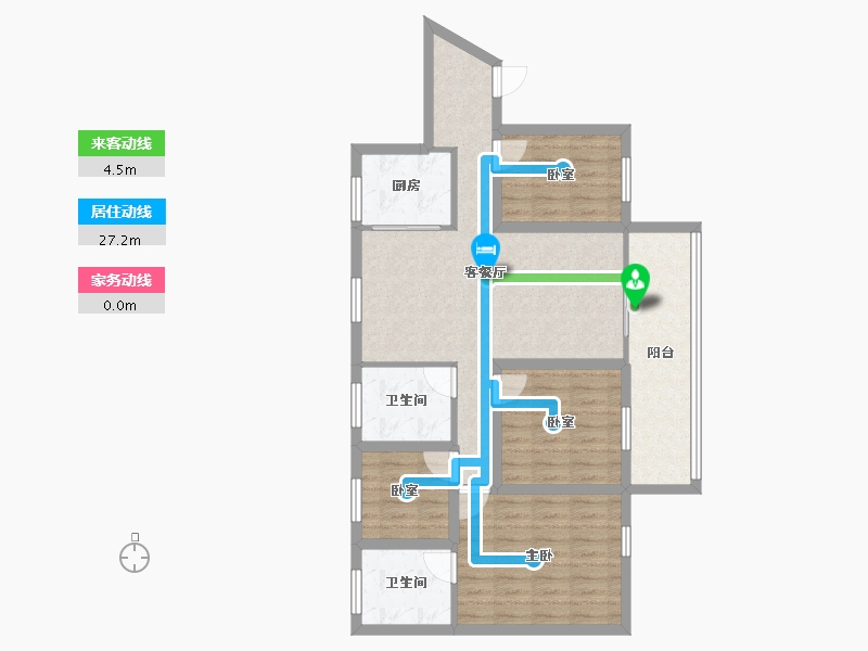 广东省-深圳市-汇龙湾花园-91.13-户型库-动静线