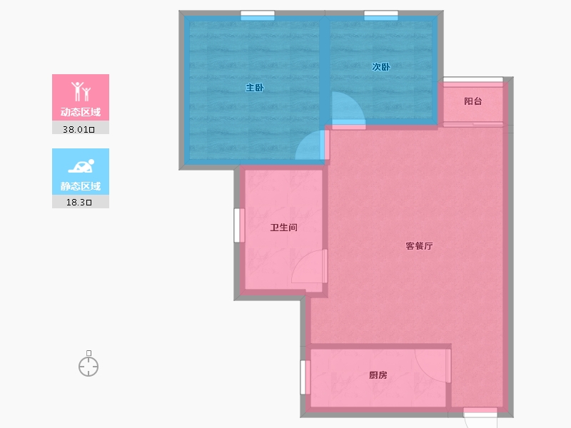 黑龙江省-鹤岗市-爱榕园-50.06-户型库-动静分区