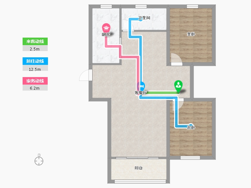 黑龙江省-鹤岗市-海尚国际-80.58-户型库-动静线