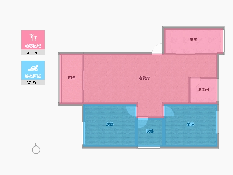 广东省-深圳市-龙华新华苑二期-83.84-户型库-动静分区