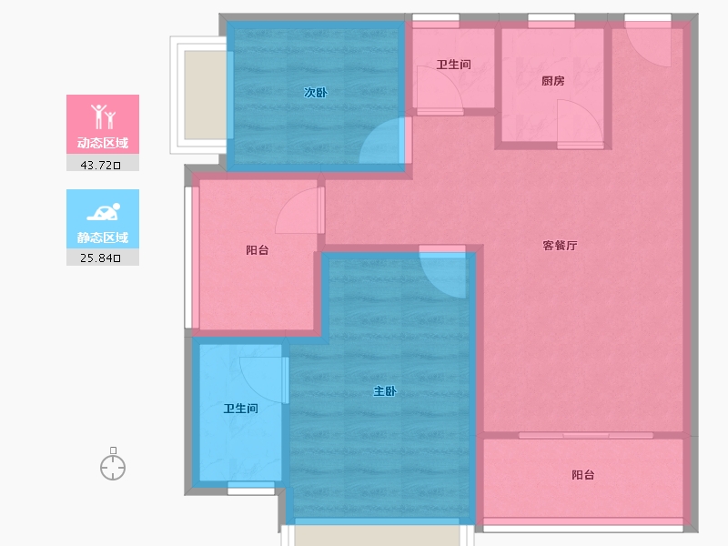 广东省-深圳市-佳华领域广场一期-61.28-户型库-动静分区