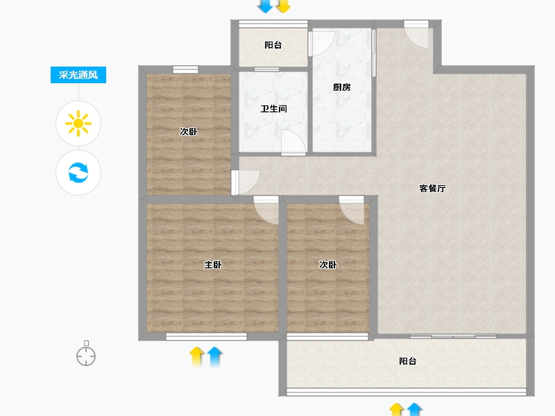 广东省-深圳市-梅龙阁-112.13-户型库-采光通风