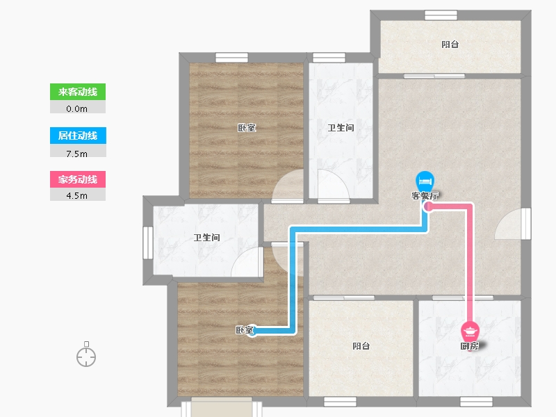 广东省-深圳市-佳华领域广场一期-70.43-户型库-动静线