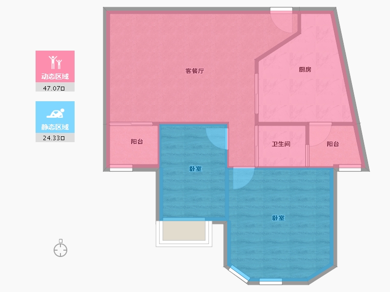 广东省-深圳市-馨园二期-65.19-户型库-动静分区