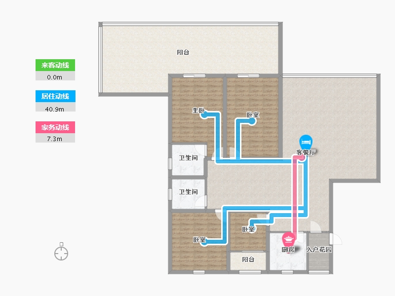 黑龙江省-鹤岗市-半山海景兰溪谷(二期)-202.84-户型库-动静线