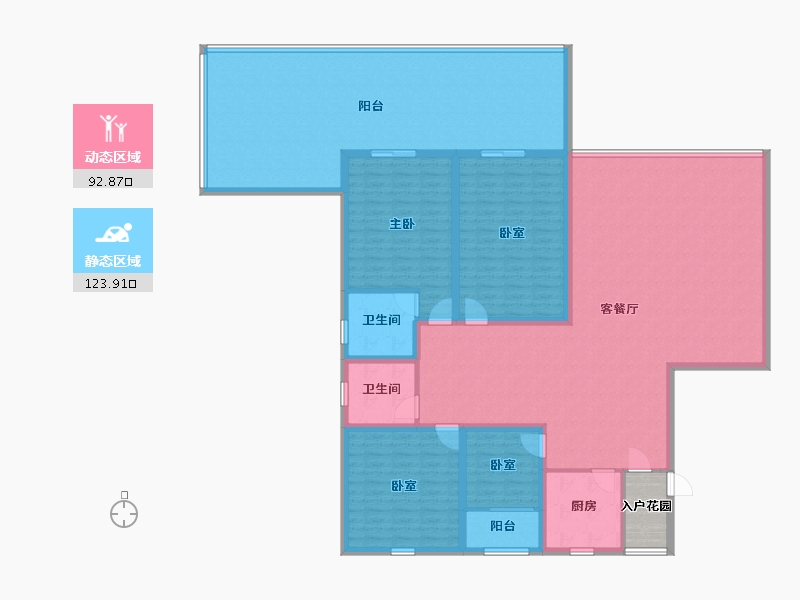 黑龙江省-鹤岗市-半山海景兰溪谷(二期)-202.84-户型库-动静分区