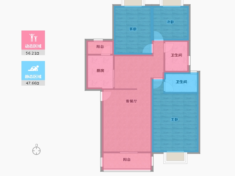 广东省-深圳市-锦绣江南一二三期-92.71-户型库-动静分区