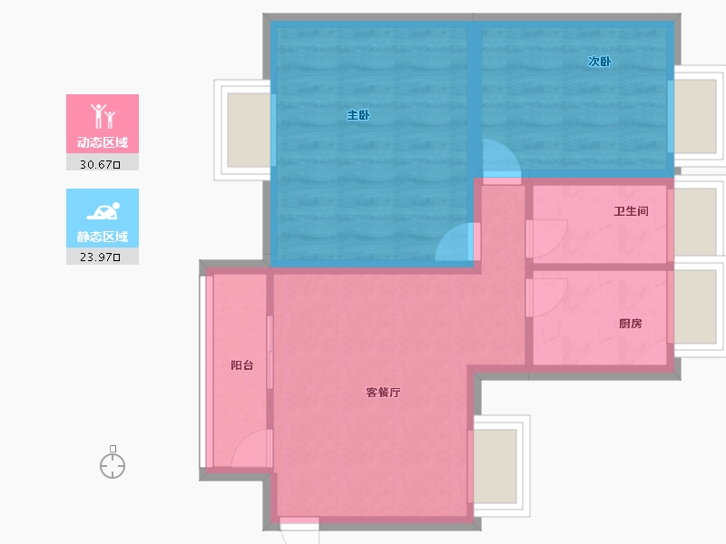 黑龙江省-鹤岗市-花果山小区(南山)-48.00-户型库-动静分区