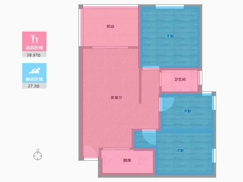 广东省-深圳市-幸福城二期-58.15-户型库-动静分区