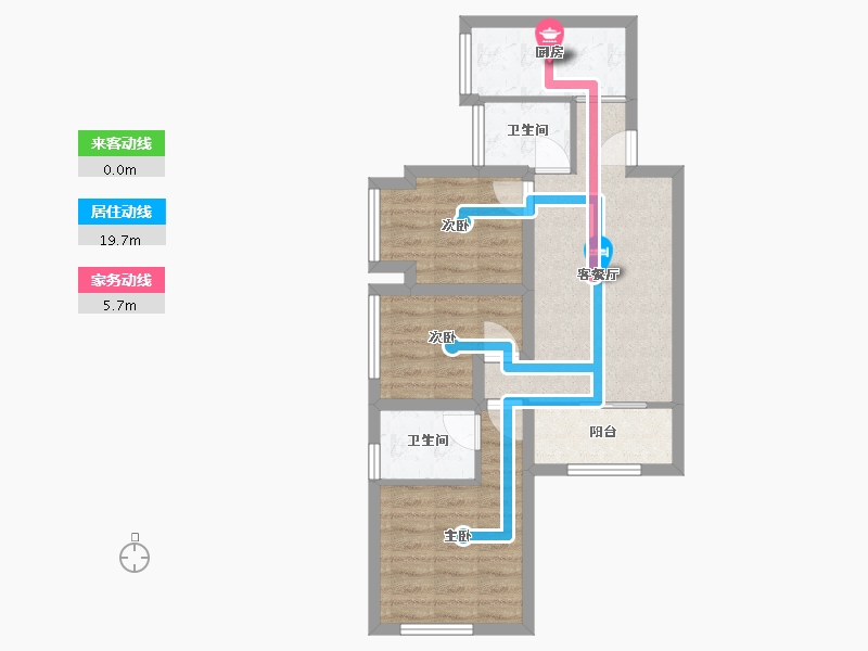 广东省-深圳市-莱蒙水榭春天五期-59.89-户型库-动静线