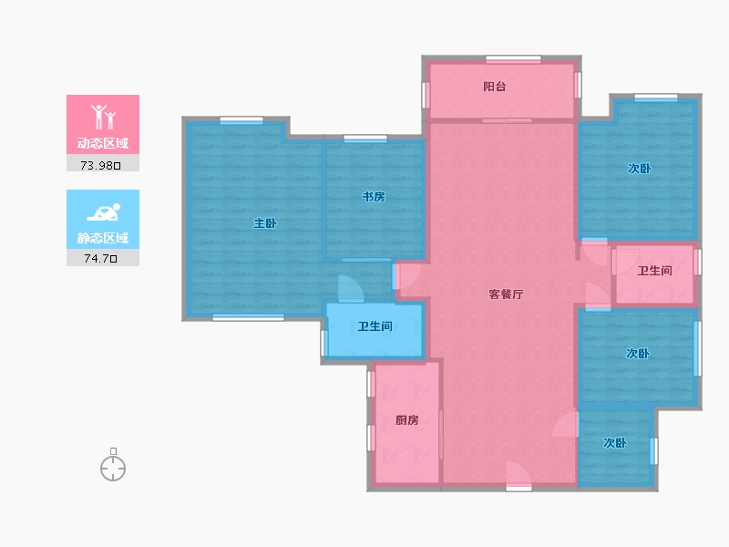 广东省-深圳市-星河盛世-134.65-户型库-动静分区