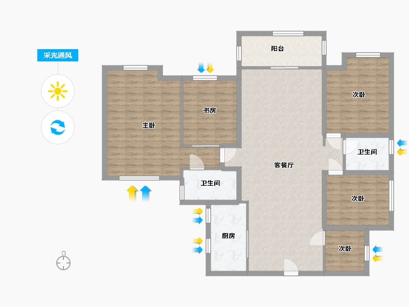 广东省-深圳市-星河盛世-134.65-户型库-采光通风