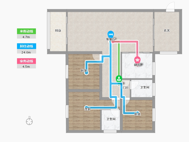 广东省-深圳市-锦绣御园-95.80-户型库-动静线