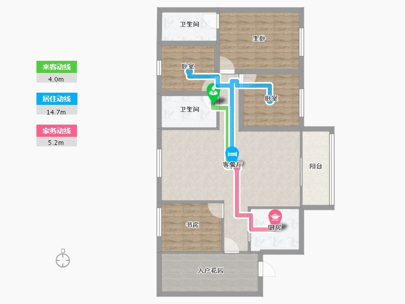 黑龙江省-鹤岗市-澳城花园(北区)-101.85-户型库-动静线