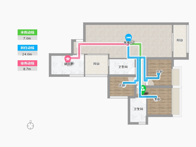 广东省-深圳市-全盛紫悦龙庭-87.54-户型库-动静线