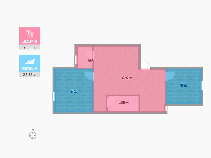 广东省-深圳市-福景花园-51.83-户型库-动静分区