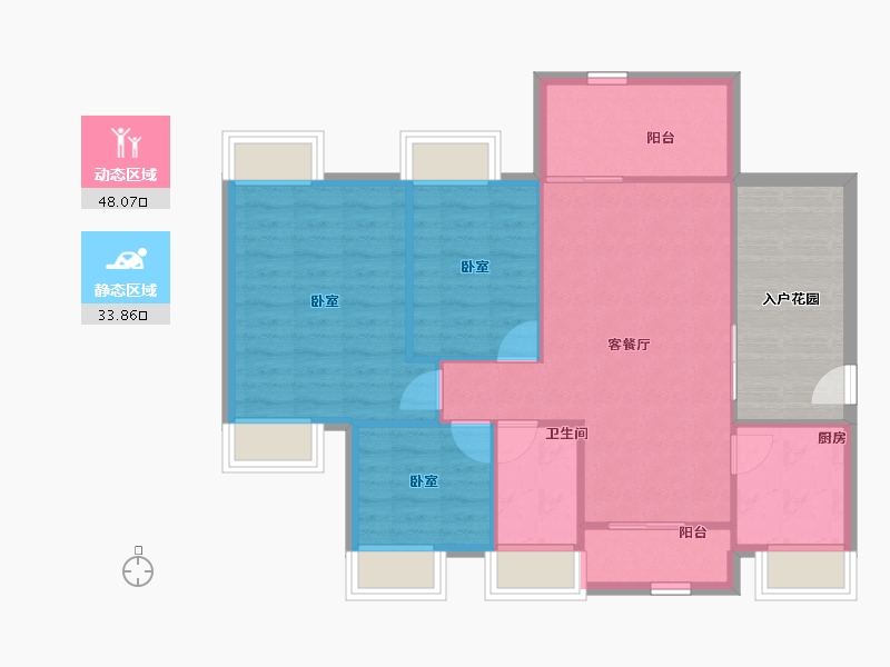 广东省-深圳市-南国丽园-84.71-户型库-动静分区