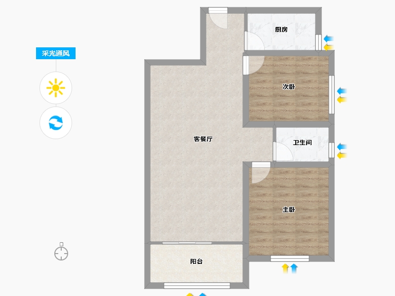 广东省-深圳市-梅龙苑-71.19-户型库-采光通风